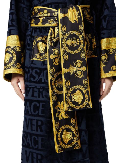 peignoir homme versace|Peignoir I Love Baroque en noir – Versace Home .